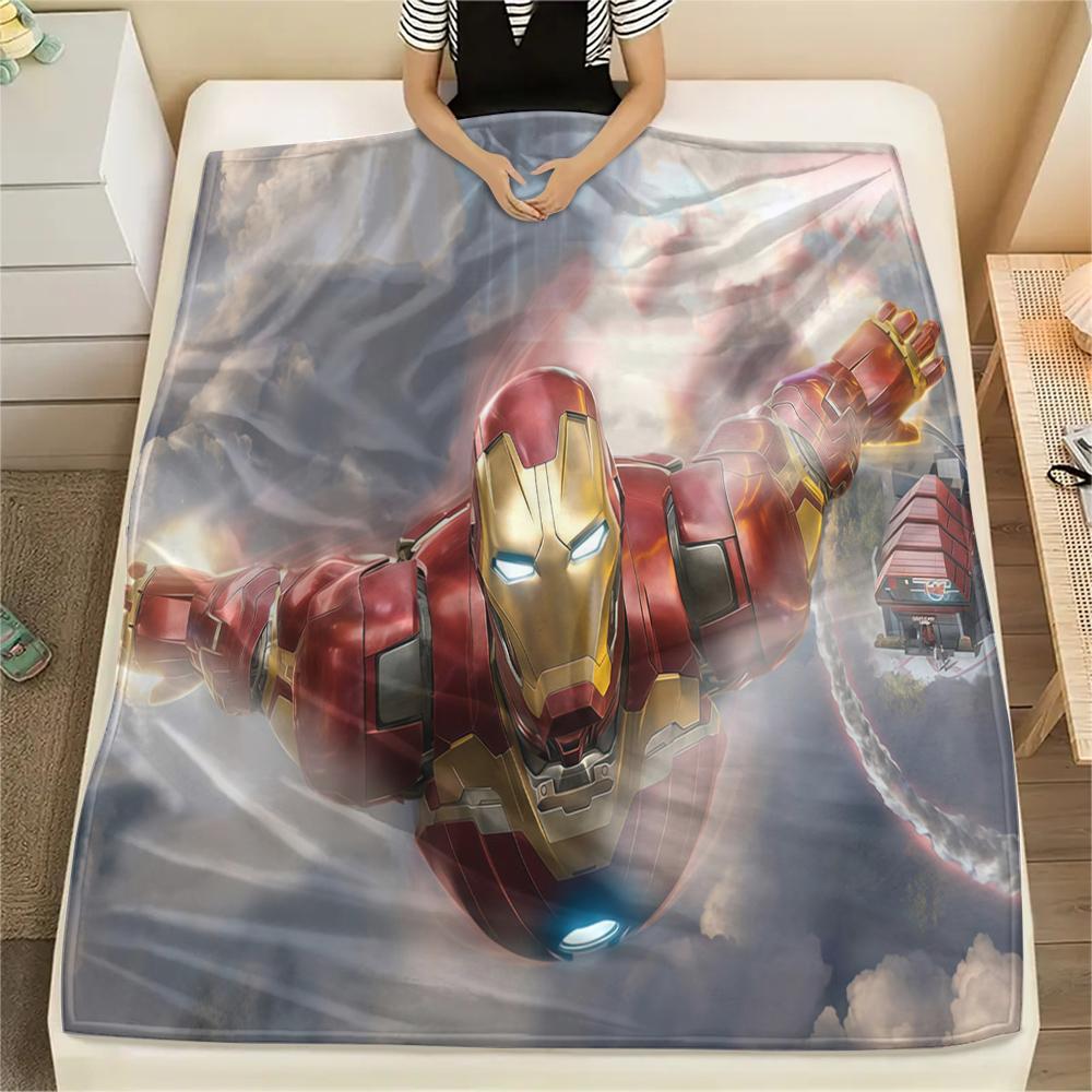Marvel plakatas, minkštas flanelinis pledas, spausdintas miegamiesiems, sofoms, lovoms, tinkamas kelionėms, iškyloms -HYQ39