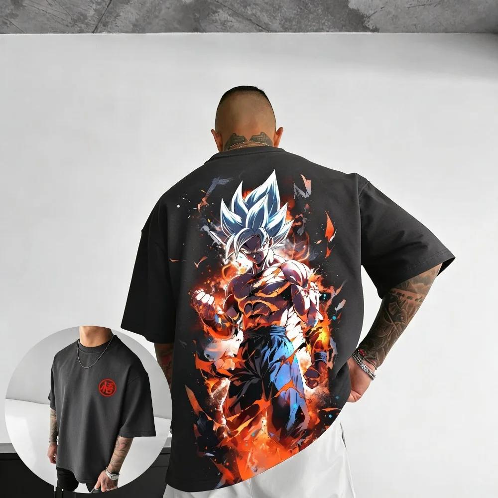 2026 New Dragon Ball Anime Printed Cotton T-shirt 2026 Summer New Men's and Women's Harajuku Versatile Casual Short Sleeve Top
