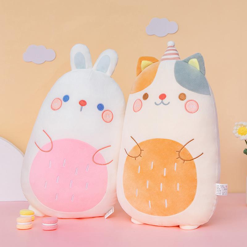 Kawaii 40cm/60cm Plush Pillow Toy Soft Stuffed Animal Chair Cushion Fat Rabbit Cat Pig Fox Duck High Quality Gift