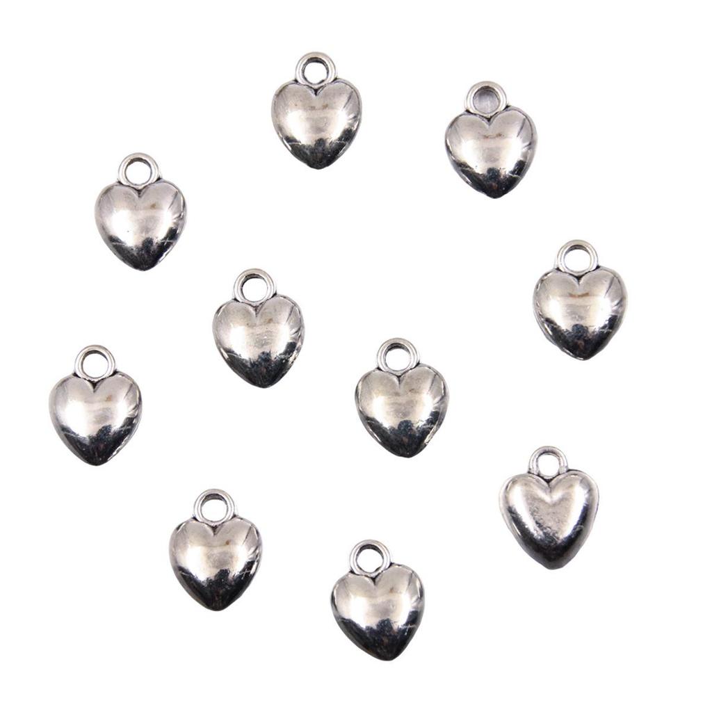 Vintage Silver Heart Pendant with 'Love' Letters - Creative Handmade Jewelry Accessory