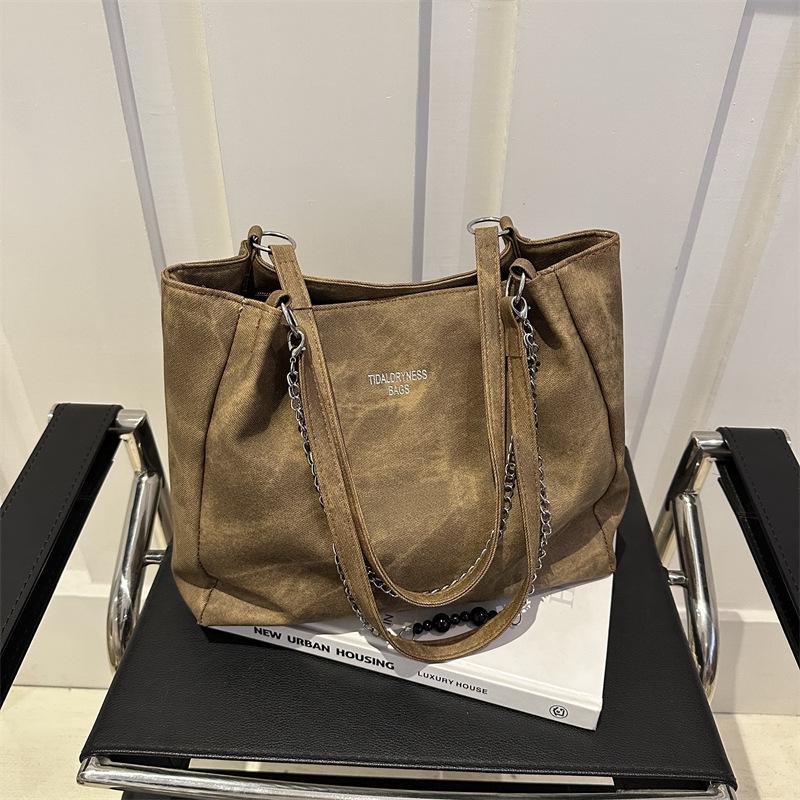 

2024 Women s Fashionable Large Capacity Chain Shoulder Tote Bag чёрный