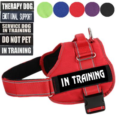 Large Service Dog Control Harness Vest Padded Collar With Removable Patches Emotional ESA Therapy Dog DO NOT PET XXL XL L M S XS