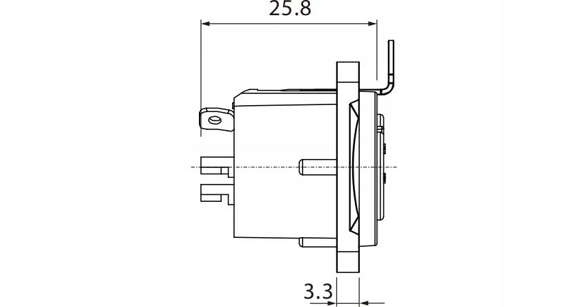 Roxtone RX3FD-BG - panel mount XLR socket