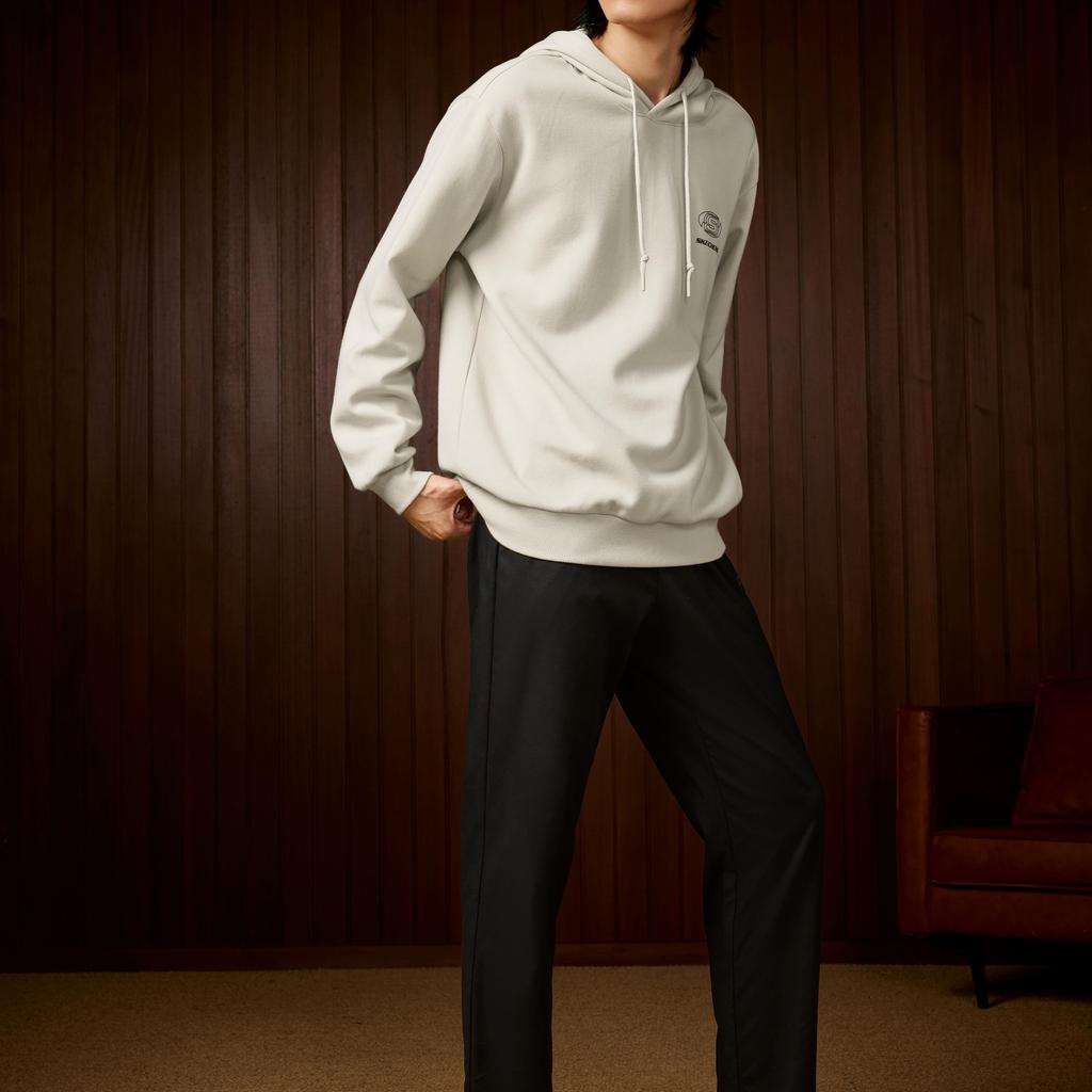 Skechers Pullover Hooded Comfortable Long Sleeve Sweatshirt Unisex sweatshirt Beige L324U099-0046