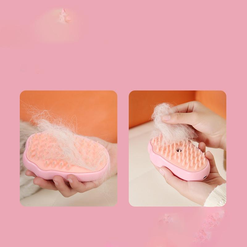 Perie pentru pisici Pieptene pentru masaj pentru câini Pulverizator de apă electric încorporat Silicon moale pentru îndepărtarea părului pentru animale de companie Perie de îngrijire Accesorii pentru pisici