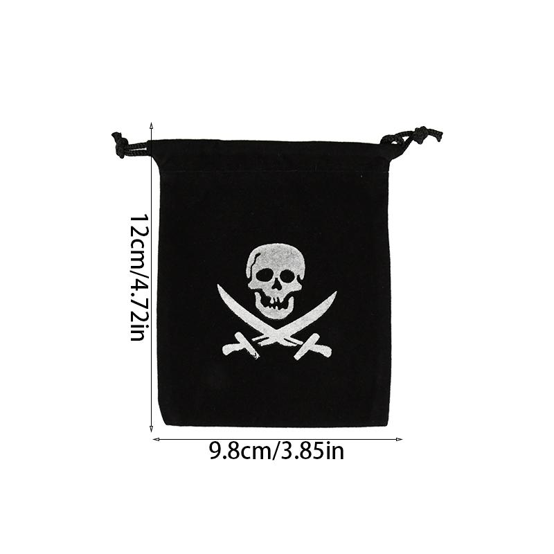 

10 шт. пиратских подарочных пакетов на шнурке, мешочек для монет, подарки для мальчиков на Хэллоуин, день рождения, маленькие пакеты для сладостей as pic