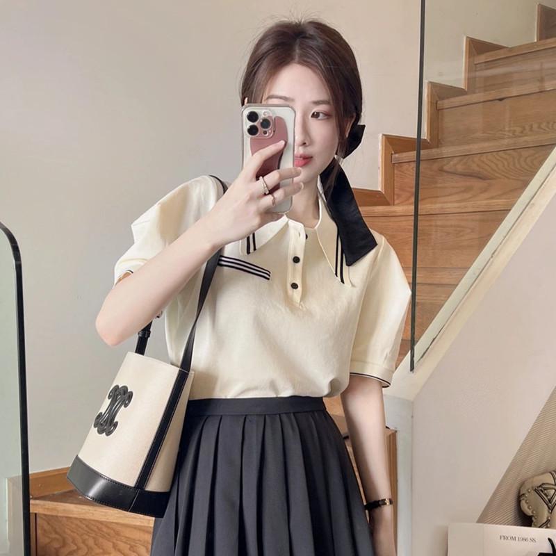 

Женская футболка-поло с коротким рукавом: Уникальный, Сладкий, Летний топ свободного кроя XL (53-60kg) абрикосовый