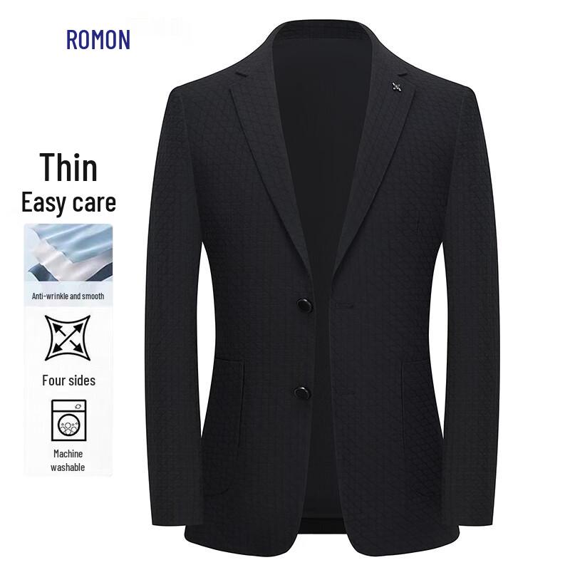 Romon Men s Anti-Wrinkle Slim Fit Suit Jacket 185