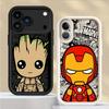Мультяшний Гроот Залізна Людина М'який Чохол для Телефону Marvel для iPhone XS Max 13 12 11 Pro Max XR 17 Air 16e 15 16 14 Plus