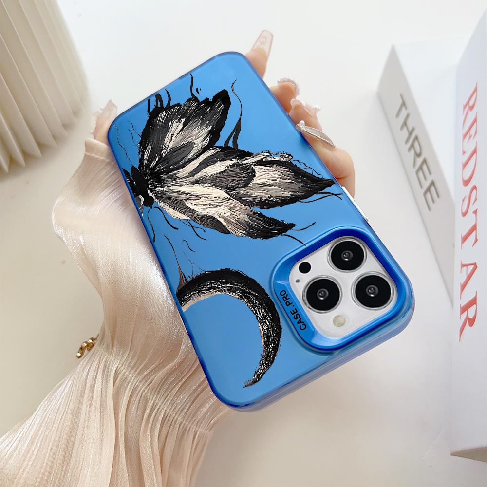 Malovaný vzor barevný stříbrný oboustranný pevný kryt odolný proti pádu proti pádu pro Xiaomi Redmi Poco