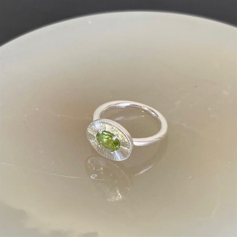 Zirkonia Børstet Ring Dame Tekstur Høy Klasse Elegant Enkel Justerbar Pekefingerring For Kjærester Kvinne Tilbehør Justerbare Ringer