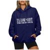 Women's Fleece Hoodie Pullover Sweatshirt with Graphic Print Front and Back Long Sleeve Casual Top for Daily Wear