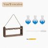 Plant Propagation Station with Wood Stand - Wall Glass Terrarium for Cuttings Air Plants Small Flower Pothos - Gift for Women Plant Lovers (Gradient