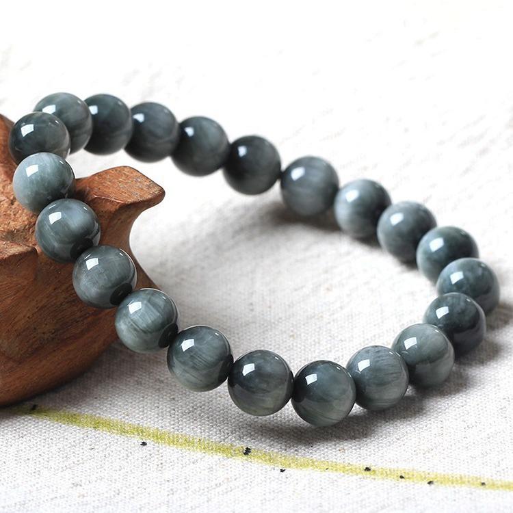 Men's Bracelet, Round Single-loop Beaded Bracelet, Women's Accessory, New Model, Simple Stone Beads, for Men