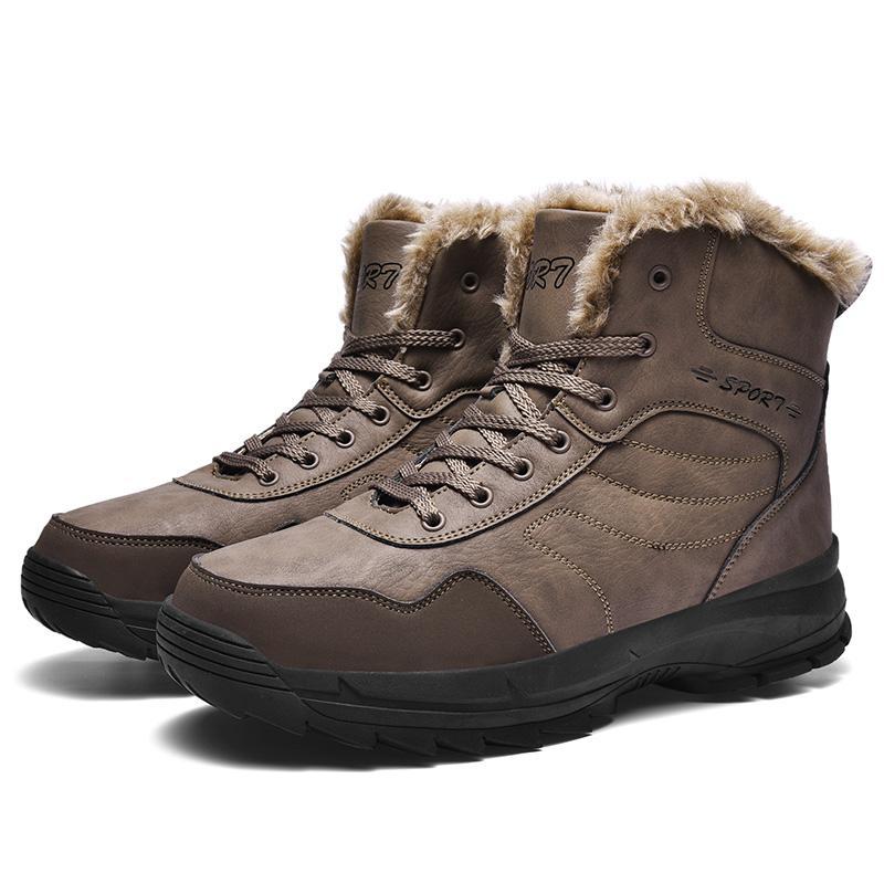 Cold resistant ℃ winter super thickened plush warm snow boots extremely cold medium and large cotton shoes non-slip