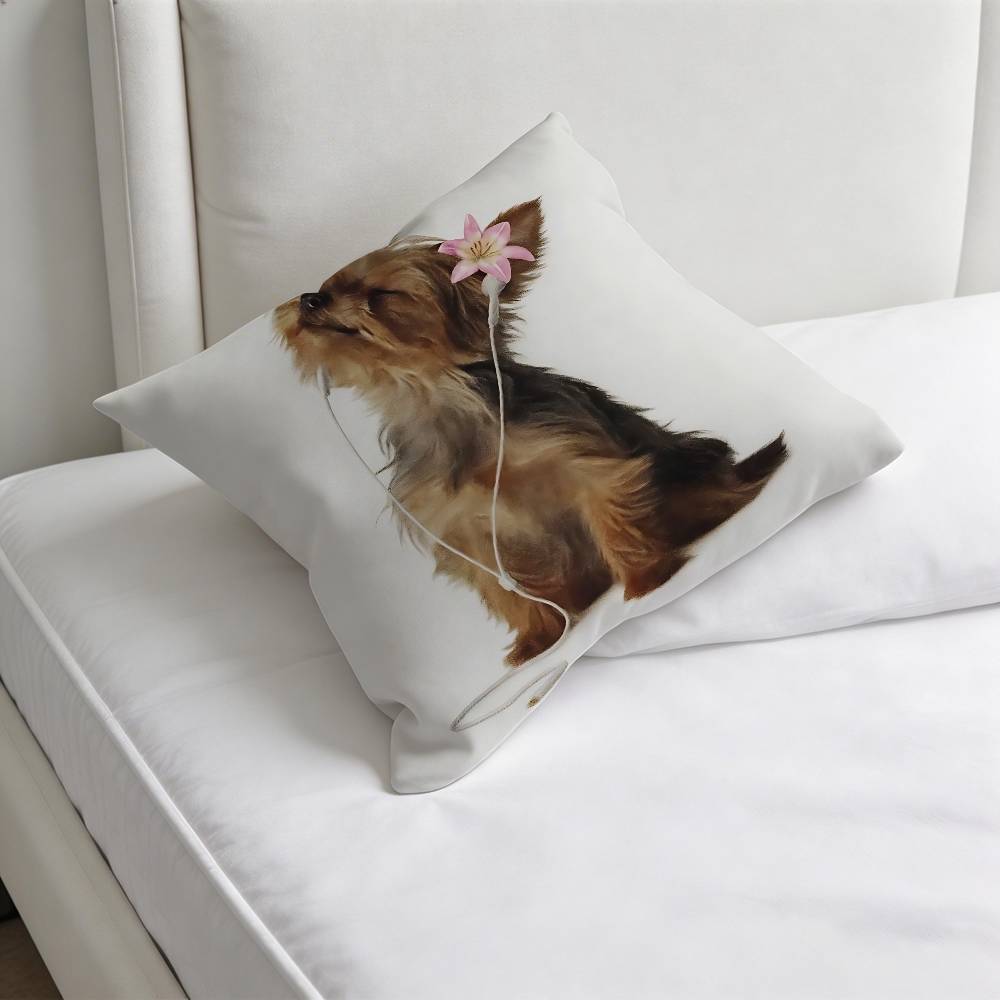 

Cute PPoodle Fashion Square Pillow Case Durable Throw Pillow Cover for Sofa Couch Chair 30x30 cm