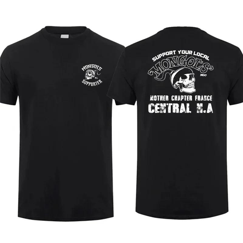 Amazing Tees Male T Shirt Casual Oversized Essential Mongols Logo Motorcycle Union T-shirt Men T-shirts Graphic Streetwear S-4XL