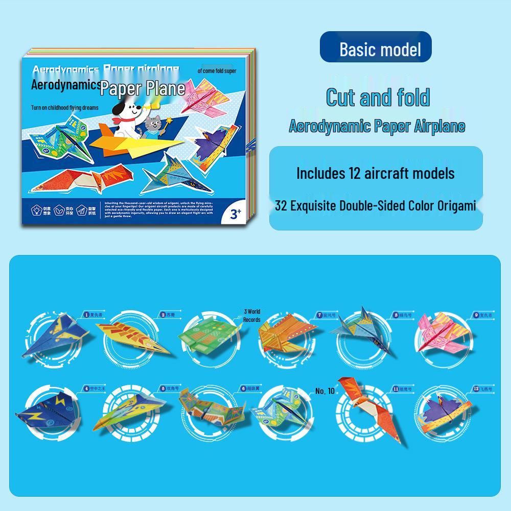 3D Colored Paper Airplane DIY Kit for Kids - Educational & Creative Toy for Kindergarten