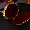 Ellipsoid Necklace Storage Box European Style Golden Jewelry Organizer Alloy Earrings Case Ring Storage Jar Dresser Display