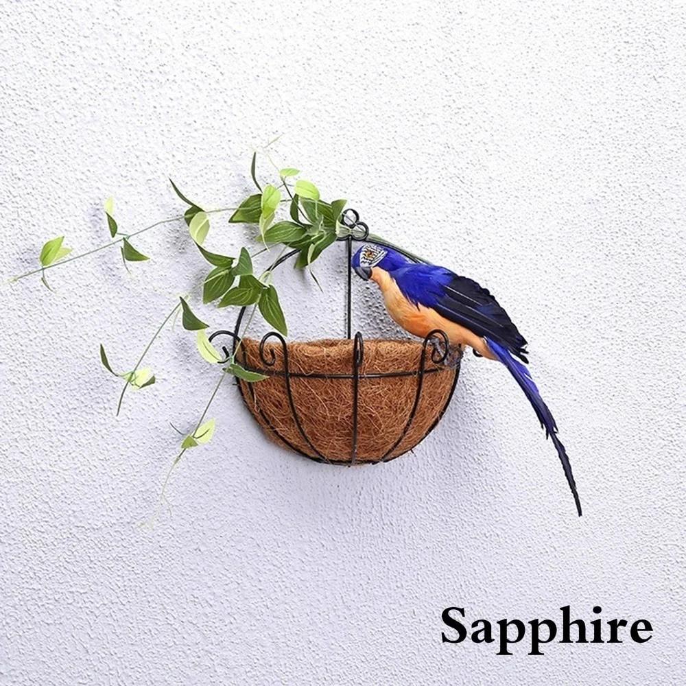 25/35cm Handmade Simulation Parrot Creative Feather Lawn Figurine Ornament Animal Bird Garden Bird Prop Decoration Miniature