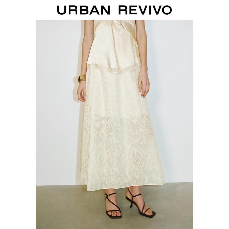 UR 2025 Spring Women s Textured Sequin A-line Skirt M