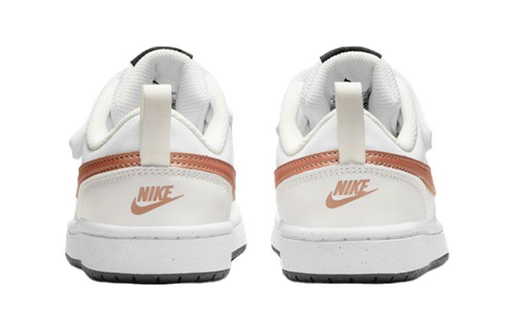 Nike Court Borough Low 2 White Metallic Bronze PS BQ5451-116