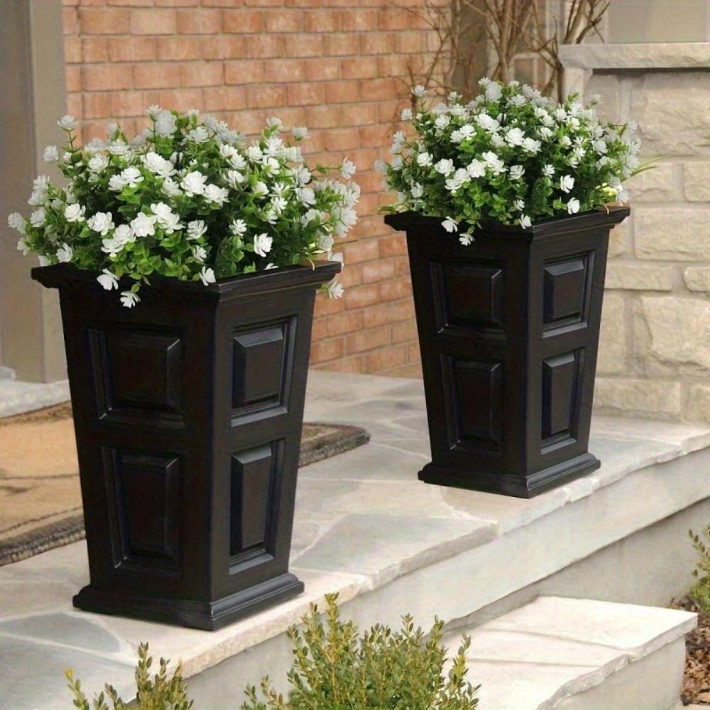 12 Bundles White Artificial Flowers - for Indoor/Outdoor Decor, Home Garden Fireplace Decoration, Lush Greenery Decor, Artificial Outdoor Flowers