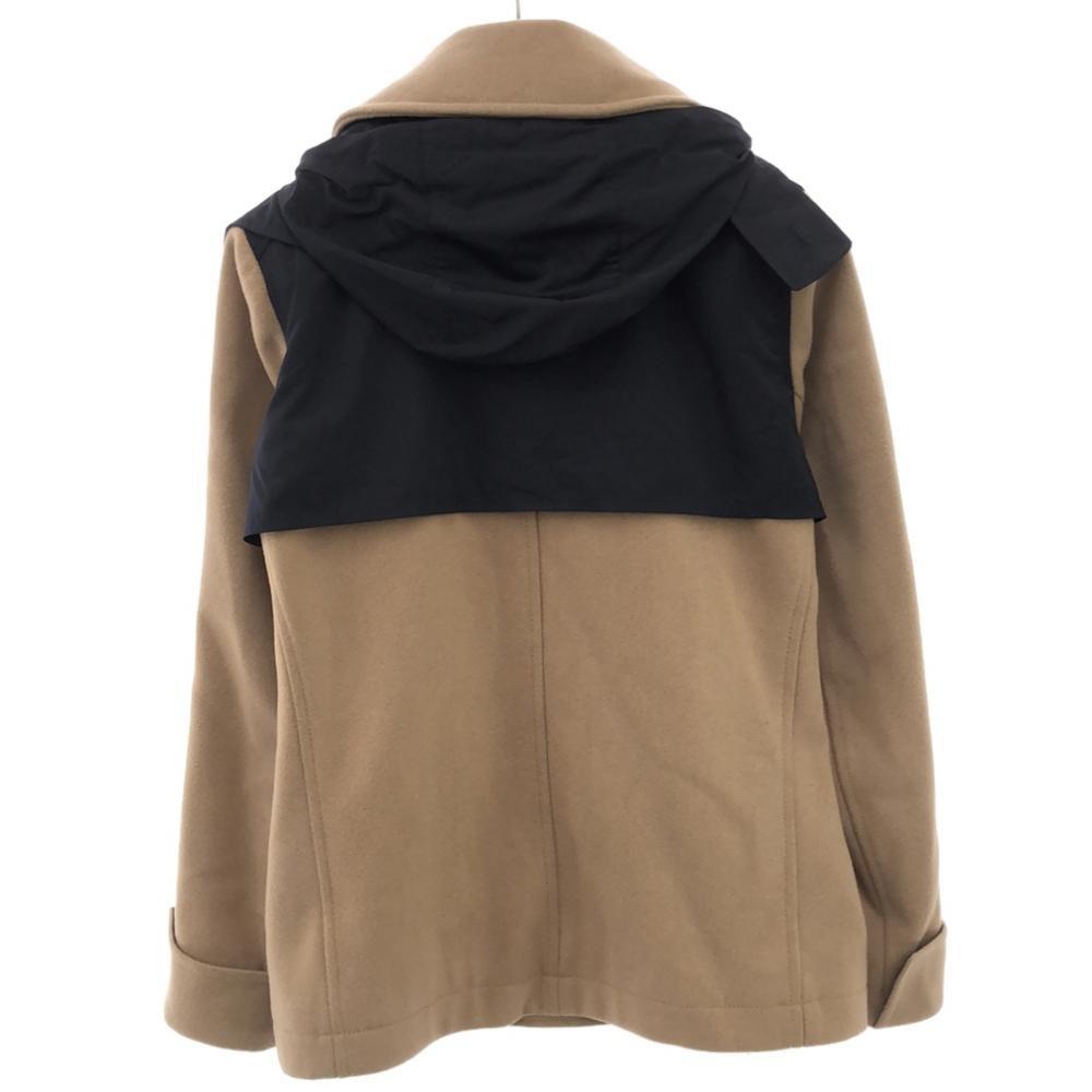 Lacoste Wool Blend Long Pea Coat 38 Beige Women Used