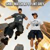 9s Flint Grey MATCH Im Classic Streetwear Graphic Tee, Unisex Casual Tee, Sneaker Match Shirt and kids tshirt, Bella Canvas Color Grey Blue