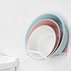 Wall Mounted Foldable Wash Basin Storage Rack Pot Lid Shelf Holder Self Adhesive