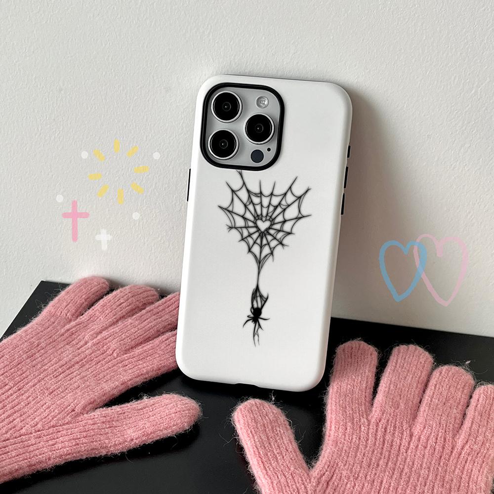 Spider Gothic Style Art Painting Design Phone Case Film Shell For iPhone 17 16e 16 15 14 13 12 11 Pro Max Plus XS
