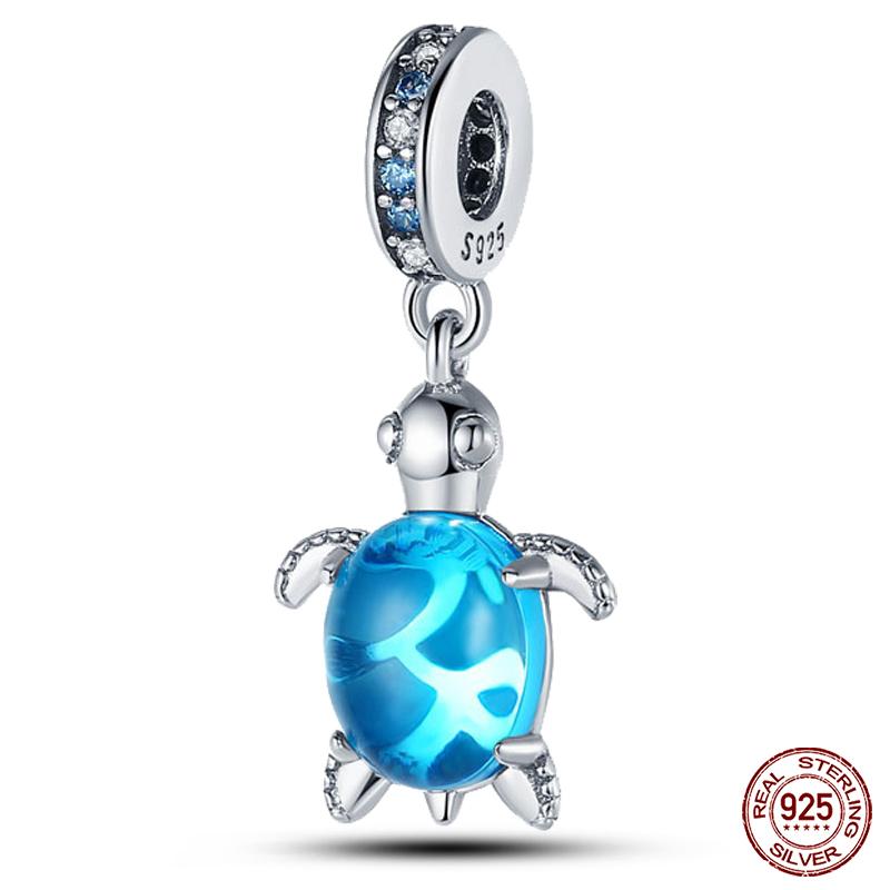 Original 925 Prata Esterlina Cor Mágica Camaleão Luminoso Série Charme Contas Adequado Ajuste Pulseira DIY Jóias Presentes