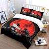 Samurai Duel Under Red Moon Bedding Duvet Cover Set  (1*Duvet Cover 2*Pillowcases, without duvet insert)
