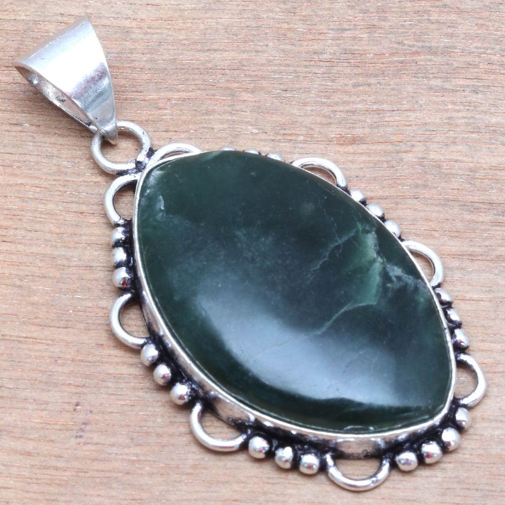 Pendant Vassolite Gemstone Handmade Mother'Day Gift Silver Jewelry 2"