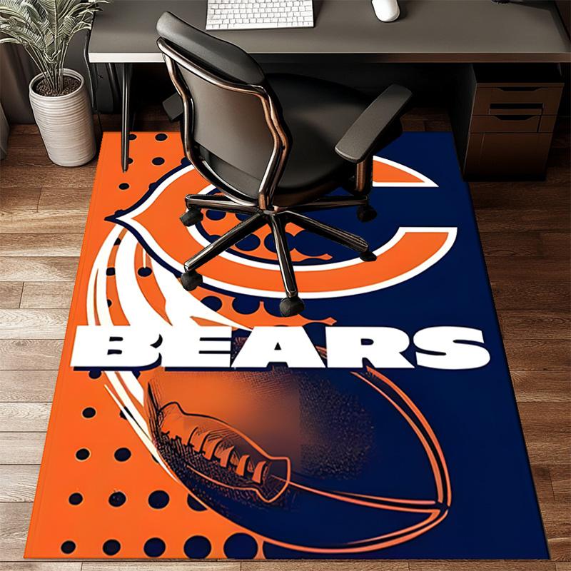 Chicago Bears Rug Game Carpet, Floor Mat for Bedroom Living Room Entryway Rug, Home Decor Idea Gift for Christmas Birthday