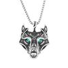 Stainless Steel Celtic Viking Wolf Head Necklace Pendant