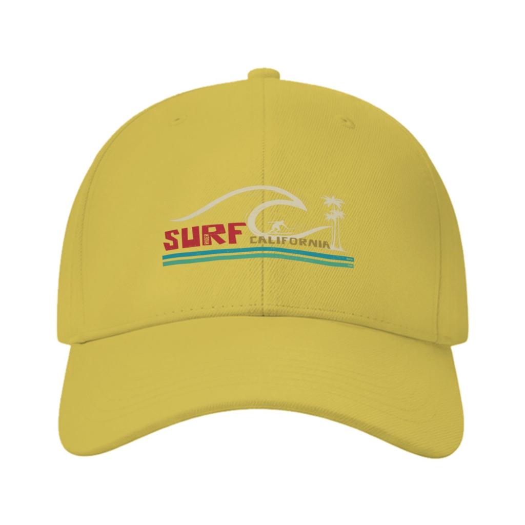 Surf California Beach Wave Graphic Baseball Cap Unisex Casual Cotton Adjustable Visor