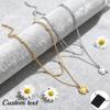 Customized Name Text Lucky Clover Necklace Stainless Steel Fashion Clover Clavicle Chain Lucky Valentine's Day Gift