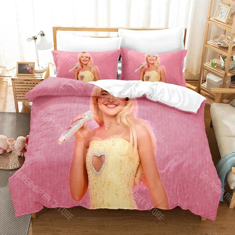 3D-Druck Sabrina Carpenter Bettwäsche-Set Einzelbett Doppelbett Vollgröße Queen-Size King-Size Bettwäsche-Set für Erwachsene Kinder Schlafzimmer Bettbezug-Sets