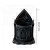 Medieval Gothic Cathedral Brush Holder 3D Printed Black Sculpture Cosmetic Storage Cup Dark Gothic Vanity Home Decor