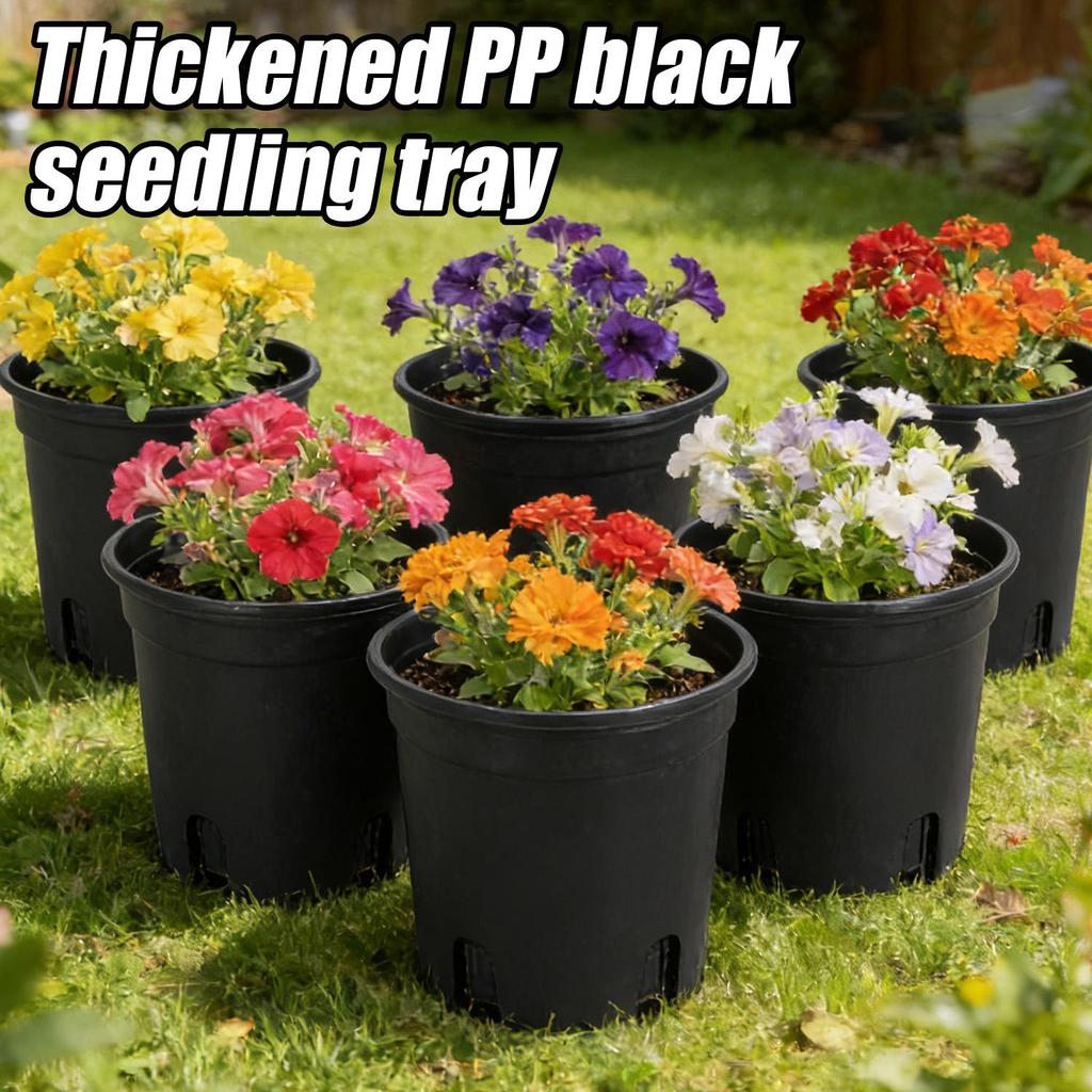 4/5/6Inch Plastic Plant Flower Pots Cultivation Seeds Growing Container with Drainage Holes for Seedling Cutting Transplanting
