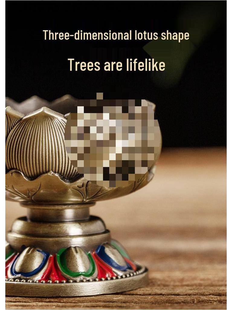 Lotus Metal Candle Holder for Buddha Altar or Home Offering