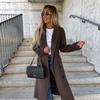 Minimalist Long Sleeve Turn-Down Collar Woolen Coat for Women - Autumn/Winter 2023 Bestseller