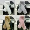 Sciarpa Lunga in Pelliccia Sintetica Morbido Peluche Decorazione Inverno Soffice Calda Sciarpa Spessa Lusso Avvolgente Sciarpa per Donna