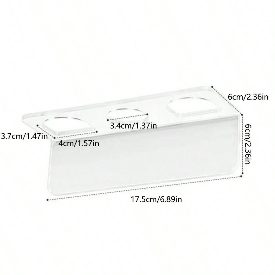 1pc Multifunctional Bathroom Comb Holder Shelf Wall-Mounted Storage Box, No Drilling Required