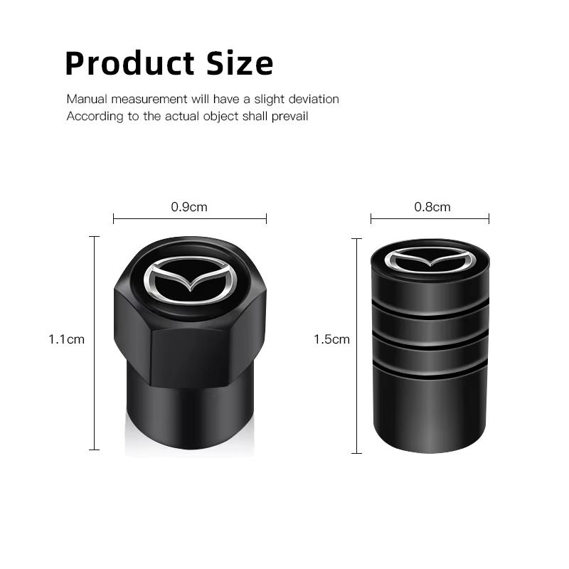 4Pcs Car Aluminium Alloy Tire Cap Valve Cover Accessories For Mazda 3 6 CX5 2 CX3 CX9 MX5 RX8 Axela Demio Atenza MS b59