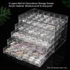 5 Layers Clear Acrylic Storage Drawer, 120 Grids Drawing Nail Art Decorations with Enough Space for Many Decorations, for Display