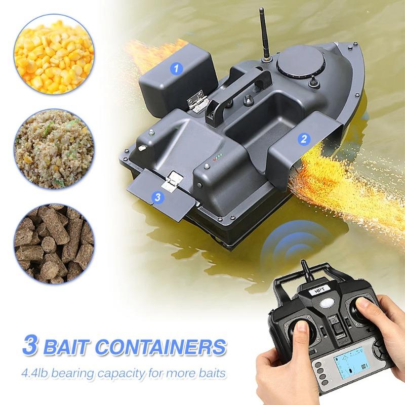 12000mAh GPS Fishing Bait Boat - 3 Bait Containers, 500m Smart RC, Automatic Return Wireless Fishing Feeder