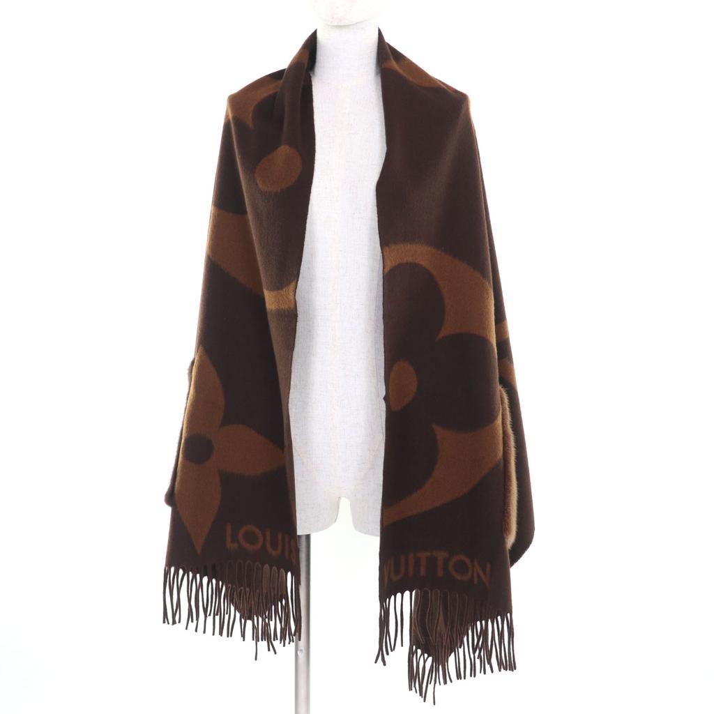 Louis Vuitton Schal Der Ultimative Pelzmuff Braun Kaschmir Damen M77387 Gebraucht