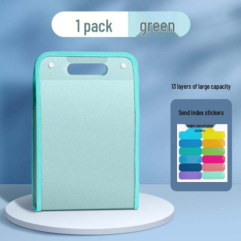 

Вертикальная папка-гармошка формата A4 с 13 карманами - Органайзер для студентов большой вместимости